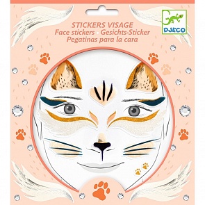 Наклейки для лица – Кошка (Djeco, 09214)